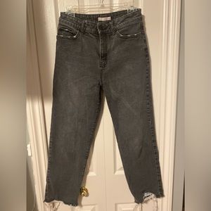 High Rise Straight Leg Ripped Black SO Jeans